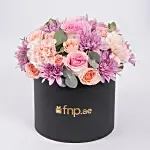 Elegant Flower Arrangement In Black Box