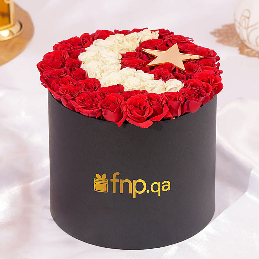 Crescent Moon Flowers Box: Send Ramadan Gifts to Qatar