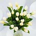 20 White Tulips